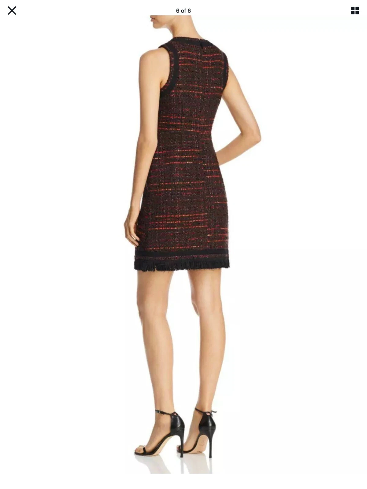 Abito Kate Spade New York multi tweed frange US 0 UK 4 RRP £ 350