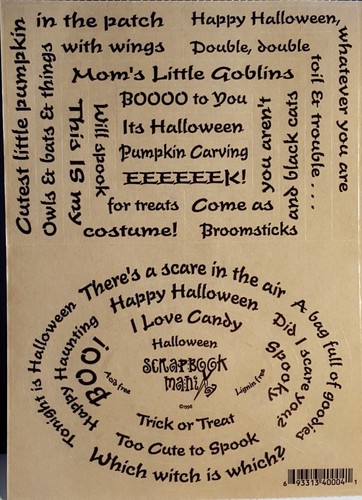 Scrapbook Mania - CLEAR BACKING - STICKY PHRASES QUOTES STICKERS - w/Clear Back - Picture 13 of 29
