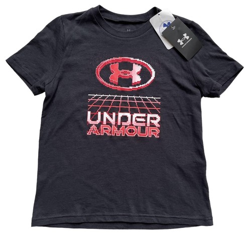 Under Armour Boys' UA Videogame Branded Short Sleeve Shirt Youth XS Black New - Picture 1 of 7