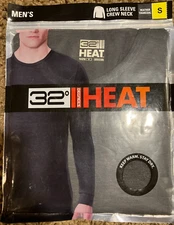 NEW! 32 Degrees Heat Men's Long Sleeve Base Layer Crewneck Shirt - SMALL