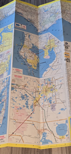 Vintage Eastern Hertz Florida Walt Disney World, 1972, Travel Map Planner Mickey - Picture 5 of 19