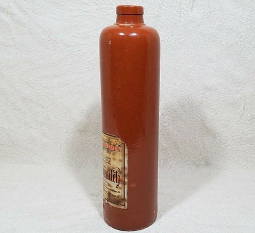 DECANTADOR DE BOTELLA DE CERVEZA DE VINO VACÍO GRES RHEINHESSEN MARRÓN ALEMANIA DE COLECCIÓN - Imagen 5 de 12