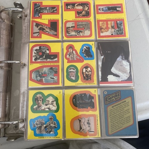 Lot Vintage Star Wars trading Cards Topps Stickers Wax Packs One Full Binder - Picture 6 of 18