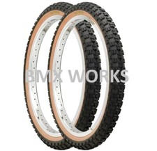 Tioga Comp III Black with Skinwall Sides BMX Tyres 20" x 1.75" Sold In Pairs