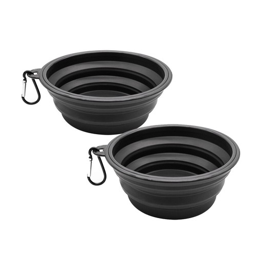 Pet Portable Silicone Collapsible Travel Feeding Bowl Water Bottle Dish Feeder - Picture 23 of 38