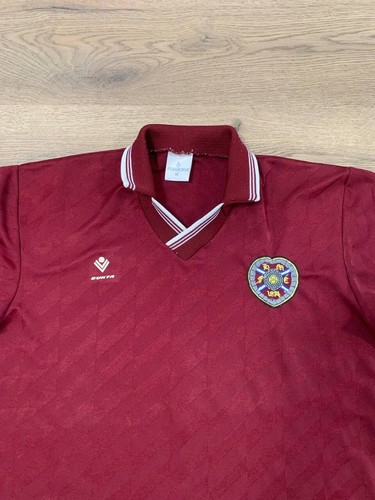 HEARTS OF MIDLOTHIAN FC SCOTLAND 1986/1987 HOME FOOTBALL SHIRT JERSEY SZ M BUKTA - Picture 5 of 10