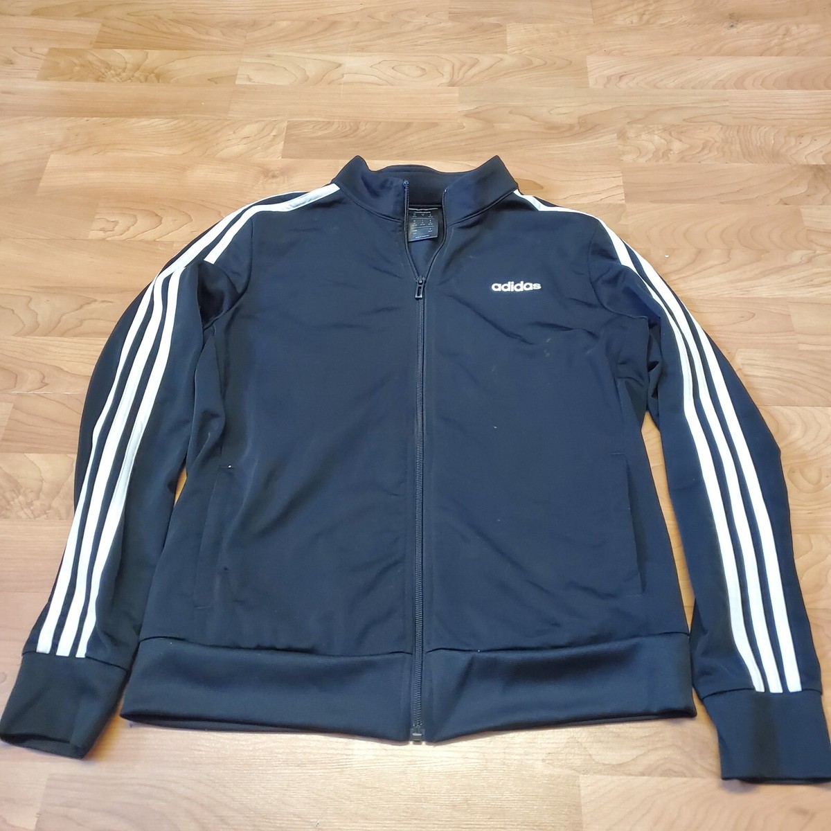 adidas ブラック トレーニングジャケット NWT ADIDAS Men's Black Tracksuit Running Training Jacket