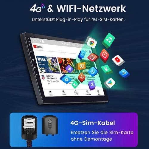 Für Skoda Fabia II 2008-2013 128G Android 13 Carplay Autoradio GPS Navi WiFi RDS - Bild 13 von 16