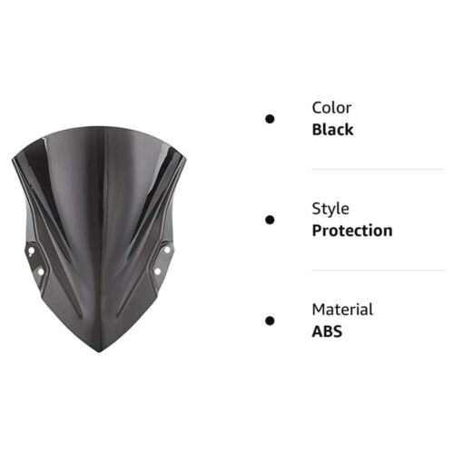 Windscreen For Kawasaki Ninja 400 2018-2023 Motorcycle Windshield Screen Black - Picture 6 of 9