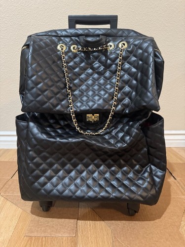 20" Leder Softside Untersitz Handgepäck Koffer Reise Seesack mit 4 Rollen - Bild 7 von 18