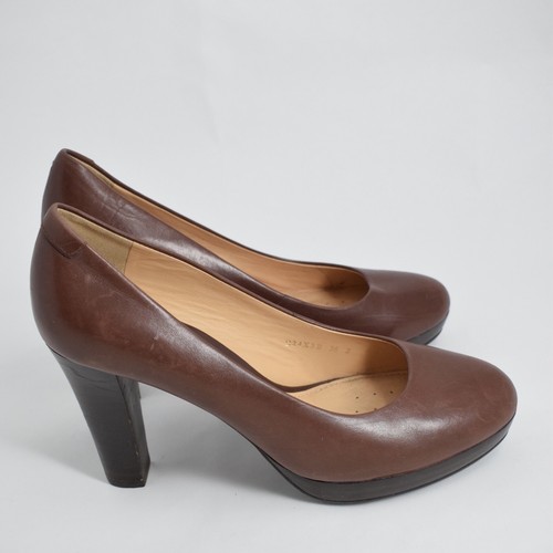 GEOX RESPIRA  Women Size EU 36 / US 6 Brown Leather Pumps  - Picture 4 of 12