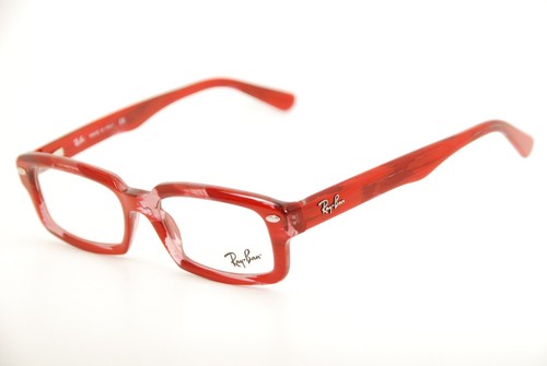 New Authentic Ray Ban RB 5057 2090 Red/Clear Marble 50mm Eyeglasses Frames RX - Picture 1 of 7
