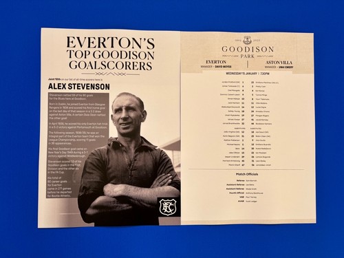EVERTON OFFICIAL HOME TEAM SHEETS 2024-25 Choose The One You Want - Picture 36 of 46