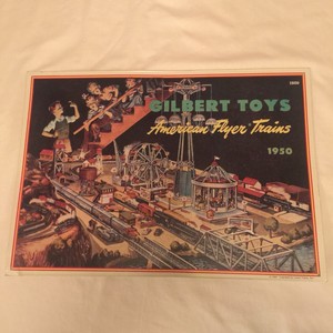 gilbert toys american flyer trains 1950 advertisement metal sign ebay amer flyer toy train advertising