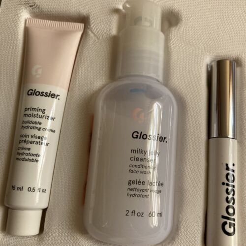 Glossier The Essentials Edit Kit Boy Brow Lash Slick Jelly Milk Moisturiser Etc. - Picture 2 of 9