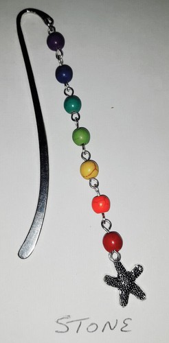 7 Chakra Bookmark Charm - Metal Silver Book marker - Rainbow Crystal Stone Glass - Picture 106 of 126