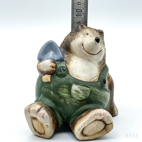 Keramikfigur Igel mit Schaufel Keramik-Igel sitzend Gartenfigur - 8x9cm - Bild 9 von 10