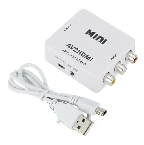 RCA to HDMI Converter Composite AV CVBS Video Adapter 720 1080p For Wii NES SNES - Afbeelding 10 van 10