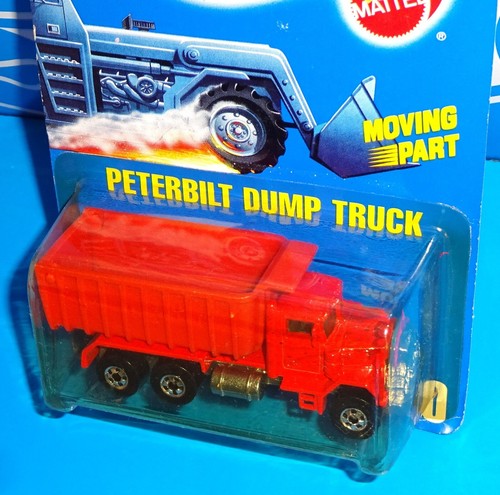 Hot Wheels 1991 Speed Points Mainline #100 Peterbilt Dump Truck Red w/ BWs - Picture 2 of 3