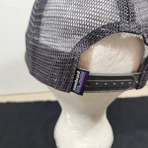 Patagonia Hat Cap Snap Back Gray Mesh Trucker Patched Logo One Size Adjustable - Picture 6 of 14