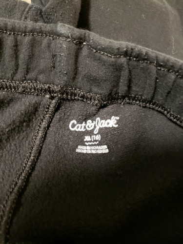 Cat & Jack Black Youth XL Sweatpants With Comfort Elastic Waistband - Picture 2 of 3