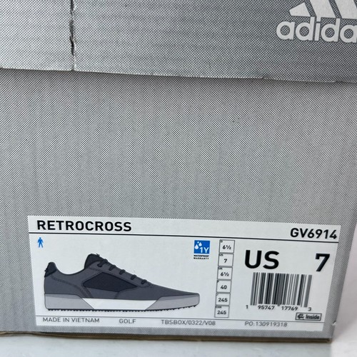 Zapatos de golf Adidas retrocross sin clavos grises GV6914 para hombre EE. UU. 7 NUEVOS SIN CAJA - Imagen 10 de 10