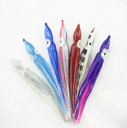 Lote de 50/Bolsas Faldas de Pesca Pulpo Calamar Señuelos Cebos Agua Salada Suaves Colores Mezclados - Imagen 9 de 13