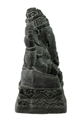 Statue Ganesha - Pierre de Lave - 12cm - Ganesh Dieu Hindou - 2677 -ML - Picture 4 of 8