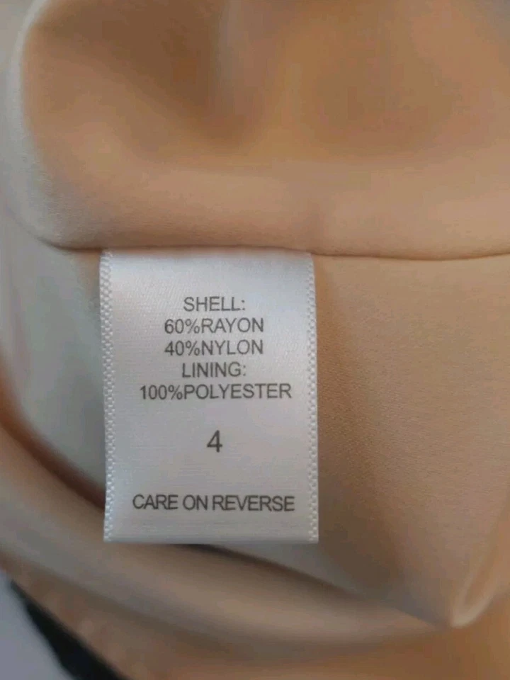 Falda Lápiz New York & Co Crema Negra Encaje Superposición Negocios Femenina Talla 4 Nueva Con Etiquetas Foto 4 de 4