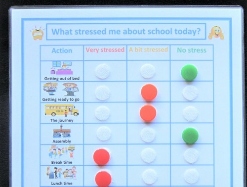 WAS MICH HEUTE IN DER SCHULE GESTRESST HAT - ADHS Autismus SEN PECS Visuelle Hilfe Tabelle - Bild 9 von 12