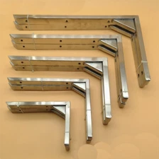  Brackets - Corner Braces Right Angle L Shape Stainless Steel Screws Large Mini
