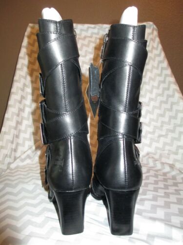 Harley-Davidson Women's Leslie Motorcycle Riding Buckle Strap Boots D83725 Sz 6 - Picture 4 of 9