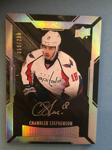 CHANDLER STEPHNSON 2015-16 UD Black Diamond Illustrious Rookies Auto/ 299 Vegas - Bild 1 von 2
