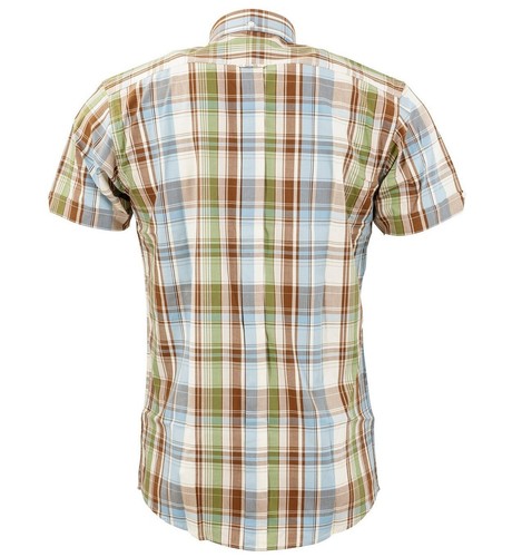 Relco Mens Cotton Check Short Sleeve Button Down Shirt Spring Summer '25 Range - Picture 9 of 13