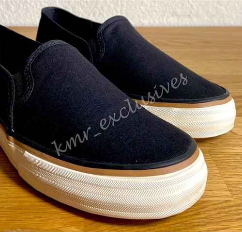 NIB Keds Double Decker “Fair Isle Binding” Slip On Sneakers in Black Size: 7 M - Picture 5 of 17