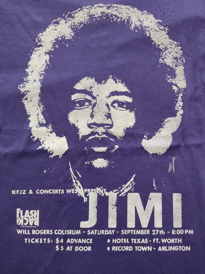 Jimi Hendrix will Rogers体育馆海报衬衫中号男女通用 — 第 2/4 张图片