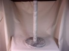 Gray and White Marble Paper Towel Holder Artisanal Kitchen Supply 13" Tall (WS1)