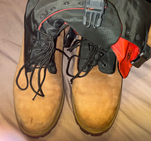 Timberland Premium Gaiter Boots Mens Size 12 Tan & Army Green SS 11.5 NH A1QY8 - Picture 3 of 8