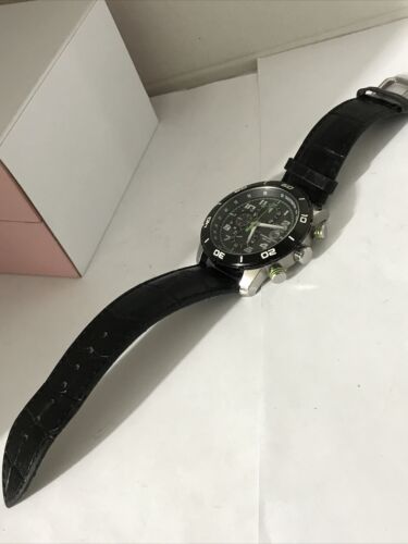 Citizen Men’s Eco-Drive Black Dial Rotating Bezel Date Display B.L Strap Watch - Picture 9 of 12
