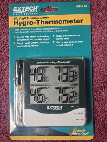 Extech Big Digit Indoor/Outdoor Hygro-Thermometer - Picture 2 of 8
