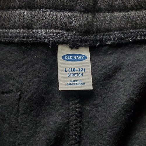 Old Navy Black Joggers Lounge Pants Youth Size Large 10-12 Athletic Inseam 25 In - Picture 4 of 6