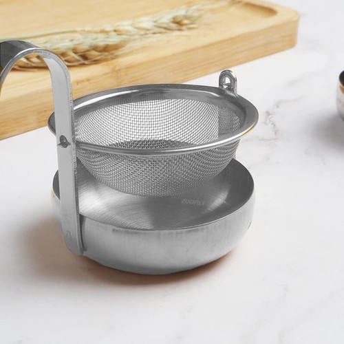 Rotating Tea Strainer 360° Stainless Steel Mesh Infuser Gold Silver - Picture 7 of 10