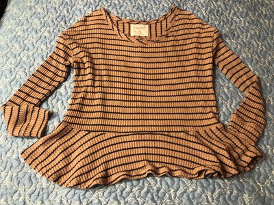 waffle knit peplum top