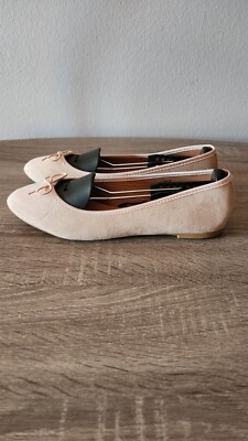 H&M WOMEN'S SHOES PINK/CREAM BALLETS  SIZE 40