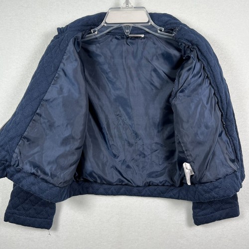 Wonder Nation Moto Jacket Girls Size XS 4/5 Blue Quilted Youth XS YXS zipper.  A - Picture 5 of 8