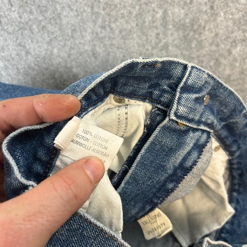 Valentino Jeans Mens 90s Vintage Mid Blue Neppy Faded Regular Straight 28 32 * - Picture 12 of 15