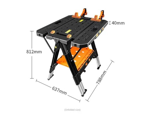 Woodworking Folding Workbench Multifunctional Mobile Portable Small Household - Picture 8 of 8