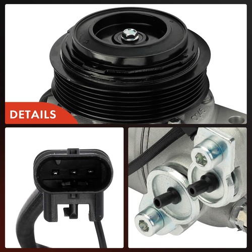 A/C Compressor w/ 6-Groove Pulley & PXC16 Style for BMW 530i 740i xDrive X5 X6 - Picture 8 of 9