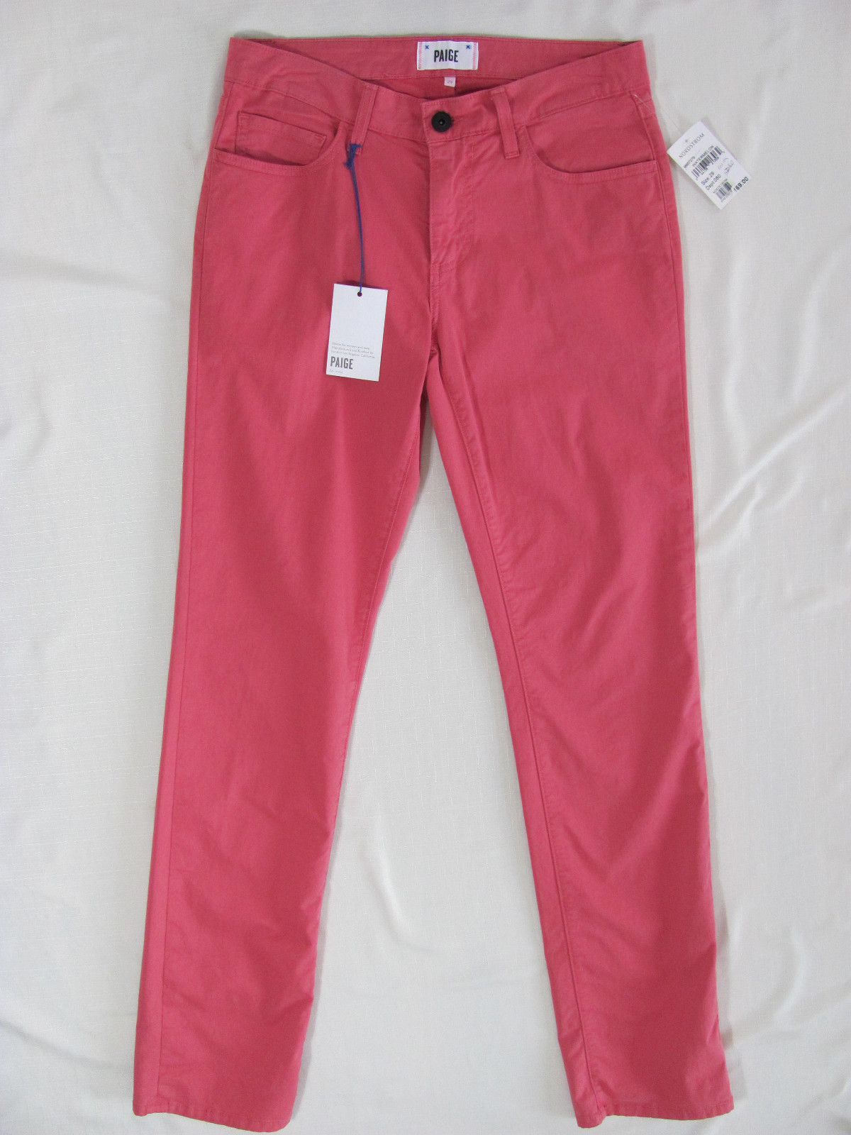 Paige Normandie Pants-Cotton Blend - color Watermelon -Mens Size 29 NWT- Paige Normandie Pants-Cotton Blend - color Watermelon -Mens Size 29 NWT-