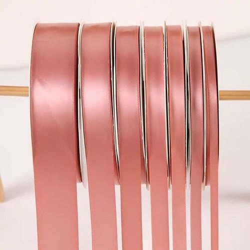 91m Dusty Pink Satin Polyester Ribbons Christmas Wedding Favor Box Gift Wrapping - Picture 2 of 5